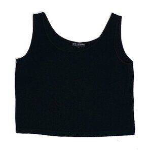 VTG St. John Basics Black Santana Knit Tank Top Women’s Sz Large